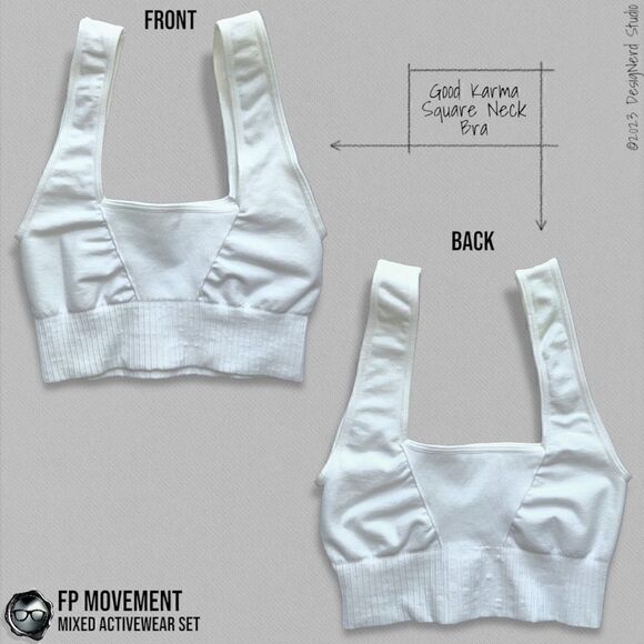 FP MOVEMENT SET GOOD KARMA SQUARE NECK BRA + TENNIS SHORTS + HAPPINESS RUNS CROP - Picture 4 of 16